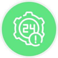 24 Hours Creative Icon Design vector