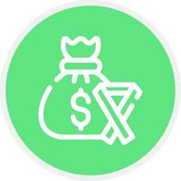 Money Bag Creative Icon Design vector