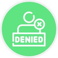 Denied Creative Icon Design vector