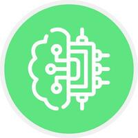 Brain Circuit Creative Icon Design vector