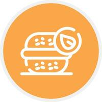 Vegan Burger Creative Icon Design vector