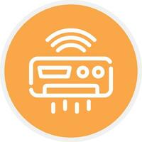 Smart Air Conditioner Creative Icon Design vector