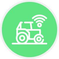 Smart Tractor Creative Icon Design vector