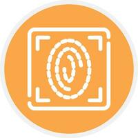 Fingerprint Scan Creative Icon Design vector