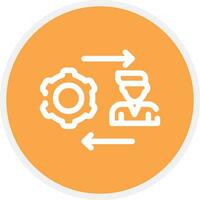 Machine to Person Creative Icon Design vector