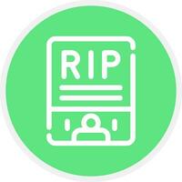 Obituary Creative Icon Design vector