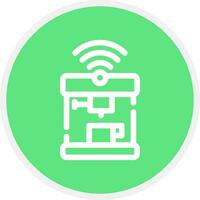 Smart Coffee Machine Creative Icon Design vector