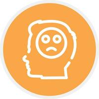 Emotions Sad Creative Icon Design vector