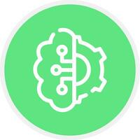 Artificial Intelligence Creative Icon Design vector