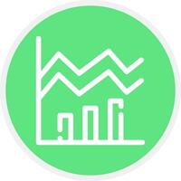 Stacked Area Creative Icon Design vector