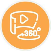 360 Degree Video Creative Icon Design vector