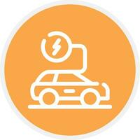 Electronic Car Creative Icon Design vector