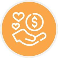 Donation Based Crowdfunding Creative Icon Design vector