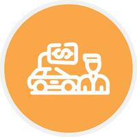 Car Salesman Creative Icon Design vector