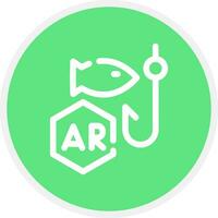 Ar Fishing Creative Icon Design vector