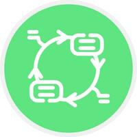 Continuous Cycle Creative Icon Design vector