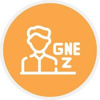 Gen Z Male Creative Icon Design vector