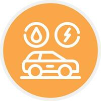 Hybrid Vehicle Creative Icon Design vector