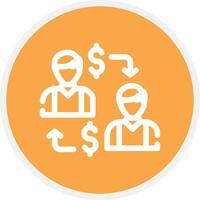 P2P Lending Creative Icon Design vector