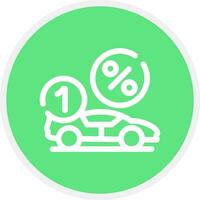 First Car Discount Creative Icon Design vector