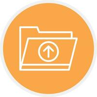 Upload Folder Creative Icon Design vector