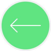 Left Arrow Creative Icon Design vector