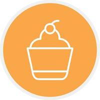 diseño de icono creativo de cupcake vector