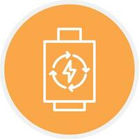 Rechargeable Battery Creative Icon Design vector