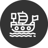 diseño de icono creativo de barco pirata vector