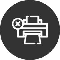 Printer Error Creative Icon Design vector