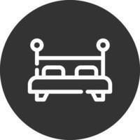 Double Bed Creative Icon Design vector