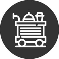 Food Trolley Creative Icon Design vector