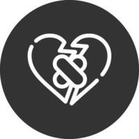 diseño de icono creativo de corazón roto vector