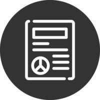 Peace Treaty Creative Icon Design vector