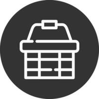 Picnic Basket Creative Icon Design vector