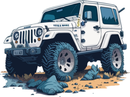 Jeep Car Clipart with AI Generative png