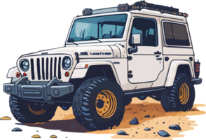 Jeep Car Clip Art with AI Generative png