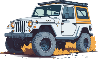 jeep voiture dessin animé ai génératif png