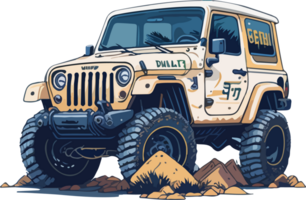 jeep auto sticker ai generatief png