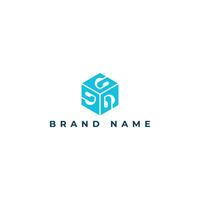 Vector logo design template. Hexagon infinity loop shape,  business technology abstract symbol. Elegant letter G icon and Professional blue color letter icon design on a white background.