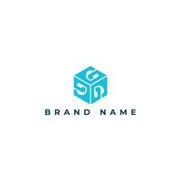 Vector logo design template. Hexagon infinity loop shape,  business technology abstract symbol. Elegant letter G icon and Professional blue color letter icon design on a white background.