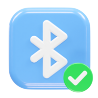 Bluetooth ícone transparente ilustração Renderização png