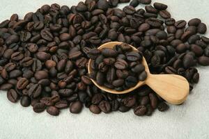 Roasted Coffee Beans, textured background photo