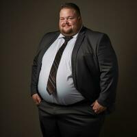 un hombre en un traje y Corbata posando para un retrato generativo ai foto