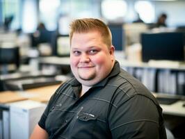 a man wearing a black shirt generative ai photo