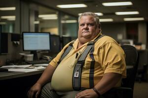 a man wearing a yellow shirt generative ai photo