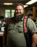 a man with a beard generative ai photo