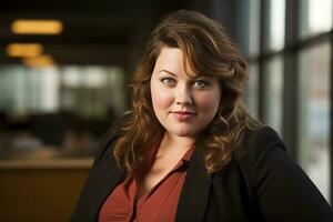 a woman wearing a blazer generative ai photo