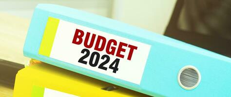 Two office folders with text BUDGET 2024 photo