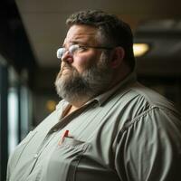 the man has a beard generative ai photo